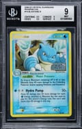 2006 Pokemon EX Crystal Guardians Reverse Foil Blastoise R #14 BGS 9