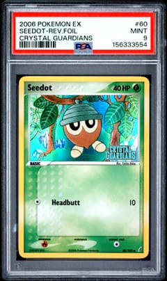 2006 Pokemon Ex Crystal Guardians Seedot-Reverse Foil #60 PSA 9