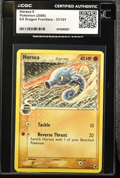 2006 Pokemon EX Dragon Frontiers Horsea δ #31/101 CGC AUTH