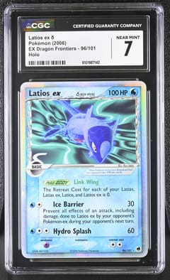 2006 Pokemon EX Dragon Frontiers Latios ex δ Holo #96/101 CGC 7