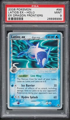 2006 Pokemon Ex Dragon Frontiers Latios Ex-Holo #96 PSA 9