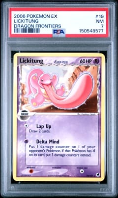 2006 Pokemon Ex Dragon Frontiers Lickitung #19 PSA 7