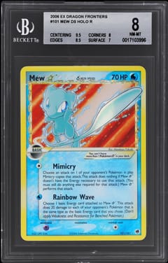 2006 Pokemon EX Dragon Frontiers Mew Gold Star HOLO R #101 BGS 8