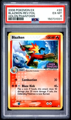 2006 Pokemon Ex Holon Phantoms Blaziken-Reverse Foil #20 PSA 6
