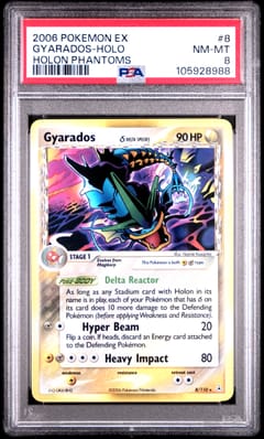 2006 Pokemon Ex Holon Phantoms Gyarados-Holo #8 PSA 8