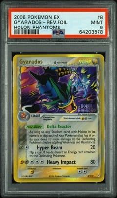 2006 Pokemon Ex Holon Phantoms Gyarados-Reverse Foil #8 PSA 9