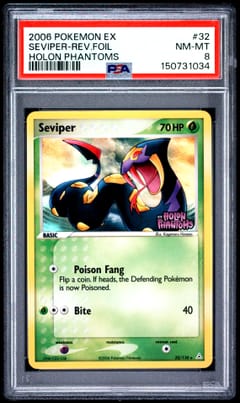 2006 Pokemon Ex Holon Phantoms Seviper-Reverse Foil #32 PSA 8