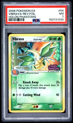 2006 Pokemon Ex Holon Phantoms Vibrava-Reverse Foil #54 PSA 7