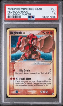 2006 Pokemon Ex Legend Maker Regirock-Holo Ex Legend Maker #91 PSA 3