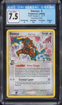 2006 Pokemon POP Series 4 Deoxys δ ex Power Keepers 3-Pack Blister (Cosmos Holo) #2/17 CGC 7.5