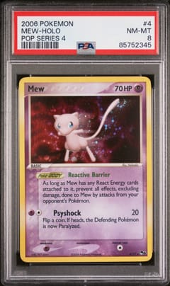2006 Pokemon Pop Series 4 Mew-Holo #4 PSA 8