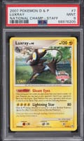 2007 Pokemon Diamond & Pearl Luxray National Champ-Staff #7 PSA 9