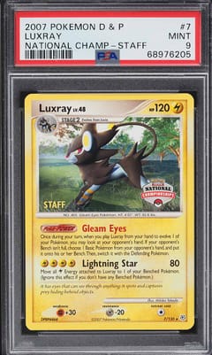 2007 Pokemon Diamond & Pearl Luxray National Champ-Staff #7 PSA 9