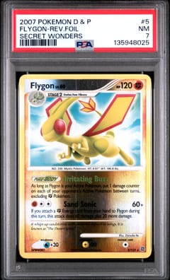 2007 Pokemon Diamond & Pearl Secret Wonders Flygon-Rev.foil Secret Wonders #5 PSA 7