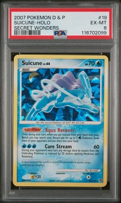 2007 Pokemon Diamond & Pearl Secret Wonders Suicune-Holo #19 PSA 6