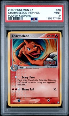 2007 Pokemon Ex Power Keepers Charmeleon-Reverse Foil #28 PSA 9