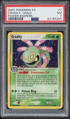 2007 Pokemon Ex Power Keepers Cradily-Holo #7 PSA 7