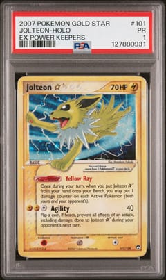 2007 Pokemon Ex Power Keepers Jolteon-Holo Gold Star #101 PSA 1