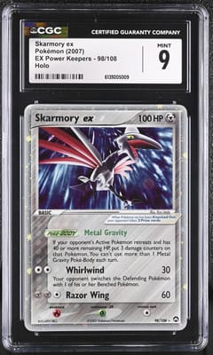 2007 Pokemon EX Power Keepers Skarmory ex Holo #98/108 CGC 9