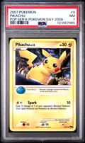 2007 Pokemon Pop Series 6 Pikachu Pokemon Day 2008 #9 PSA 7