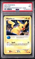 2007 Pokemon Pop Series 6 Pikachu Pokemon Day 2008 #9 PSA 7