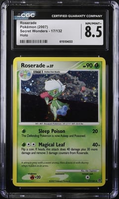 2007 Pokemon Secret Wonders Roserade Holo #17/132 CGC 8.5