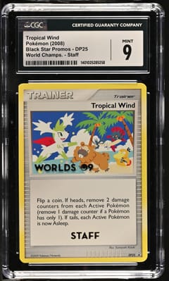2008 Pokemon Black Star Promos - Diamond & Pearl Tropical Wind World Championships Staff #DP25 CGC 9