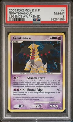 2008 Pokemon Diamond & Pearl Legends Awakened Giratina-Holo Legends Awakened #4 PSA 8