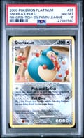 2009 Pokemon Platinum Rising Rivals Snorlax-Holo Crosshatch-2009 Pokemon League #33 PSA 8