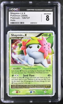 2009 Pokemon Platinum Shaymin LV.X Holo #126/127 CGC 8
