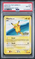 2009 Pokemon Pop Series 9 Pikachu Pokemon Day 2009 #15 PSA 8
