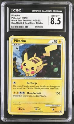 2010 Pokemon Black Star Promos Pikachu HeartGold & SoulSilver Blister #HGSS03 CGC 8.5