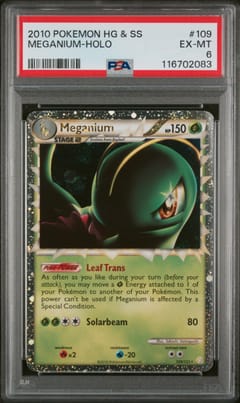 2010 Pokemon Heartgold & Soulsilver Meganium-Holo #109 PSA 6