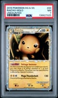 2010 Pokemon Heartgold & Soulsilver Undaunted Raichu-Holo #83 PSA 7