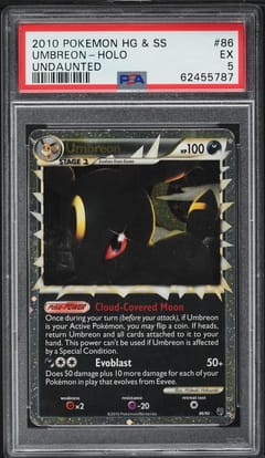 2010 Pokemon Heartgold & Soulsilver Undaunted Umbreon-Holo #86 PSA 5