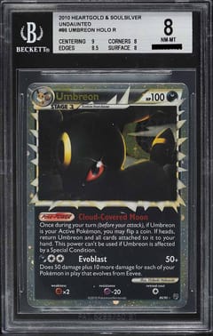 2010 Pokemon HS: Undaunted Umbreon Prime Holo #86 BGS 8
