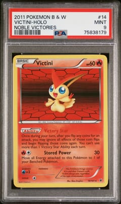 2011 Pokemon Black & White Noble Victories Victini-Holo #14 PSA 9