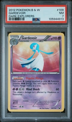2012 Pokemon Black & White Dark Explorers Gardevoir #109 PSA 7