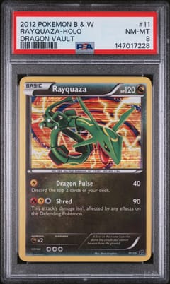 2012 Pokemon Black & White Dragon Vault Rayquaza-Holo #11 PSA 8