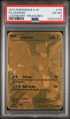2013 Pokemon Black & White Legendary Treasures Fa / Zekrom Legendary Treasures #115 PSA 6