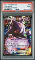 2014 Pokemon Xy Phantom Forces Gengar Ex #34 PSA 9
