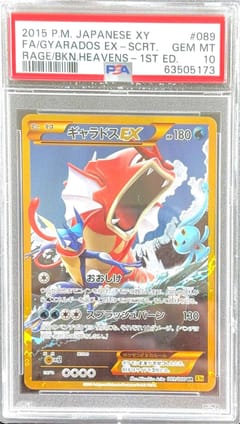 2015 Pokemon Japanese Xy Rage Of The Broken Heavens Fa/Gyarados Ex-Scrt. Rage/Bkn.Heavens-1st Ed. #089 PSA 10
