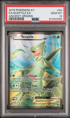 2015 Pokemon Xy Ancient Origins Full Art / Sceptile Ex #84 PSA 10