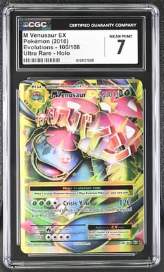 2016 Evolutions M Venusaur EX Ultra Rare Holo #100/108 CGC 7