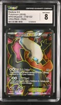 2016 Pokemon BREAKpoint Darkrai EX Ultra Rare Holo #118/122 CGC 8