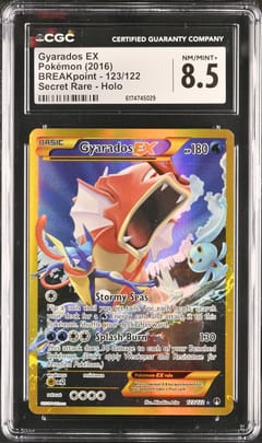2016 Pokemon BREAKpoint Gyarados EX Secret Rare Holo #123/122 CGC 8.5