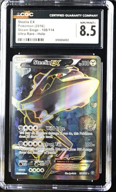 2016 Pokemon Steam Siege Steelix EX Ultra Rare Holo #108/114 CGC 8.5