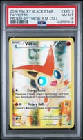 2016 Pokemon Xy Black Star Promo Fa/Victini Promo-Mythical P.M. Coll. #XY117 PSA 8