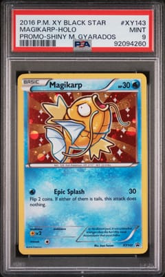 2016 Pokemon Xy Black Star Promo Magikarp-Holo Promo-Shiny M. Gyarados #XY143 PSA 9
