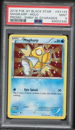 2016 Pokemon Xy Black Star Promo Magikarp-Holo Shiny Mega Gyarados #XY143 PSA 9